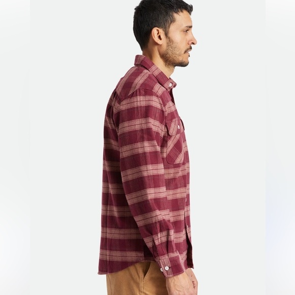 Men’s Brixton Bowery flannel button down shirt - Picture 3 of 8